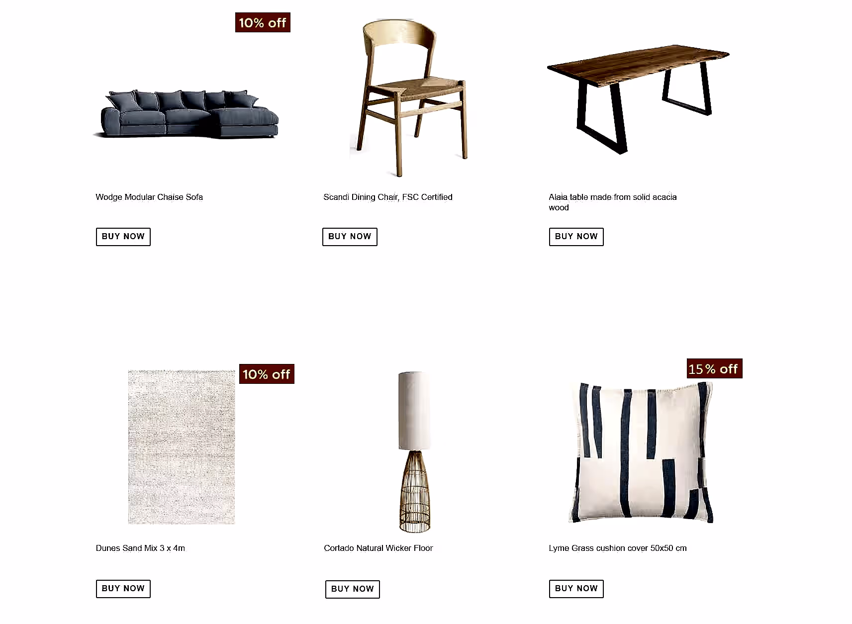 Shopping List interior design package