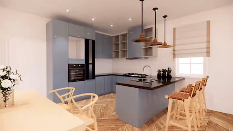 Scandi Kitchen Design in Open Plan