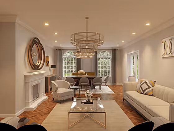Luxurious Sitting Room and Dining Design