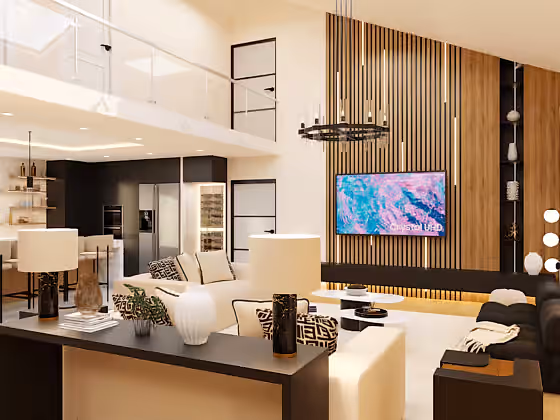 Wall panel Design Large Contemporary Open Plan Design