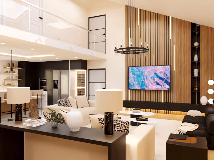 Wall panel Design Large Contemporary Open Plan Design
