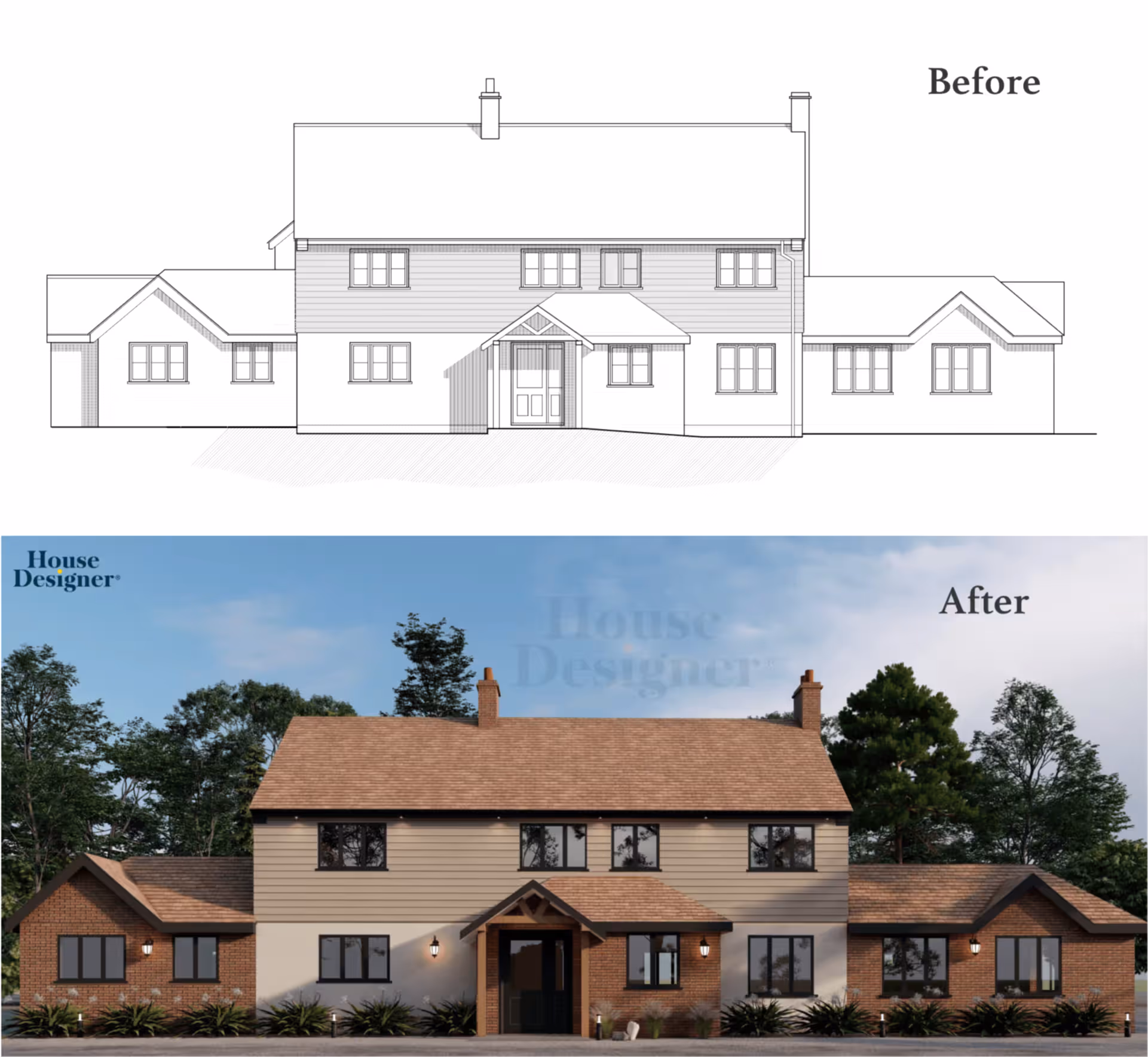 Professional Exterior Design Services by House Designer